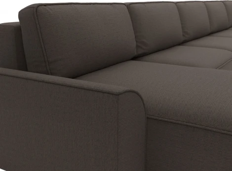 Диван п-образный Лига-048 НПБ МегаЛонг Лига Диванов (Рогожка) арт.128315