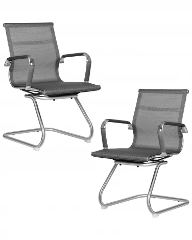Набор 2 шт офисное кресло для посетителей DOBRIN CODY MESH (серый)