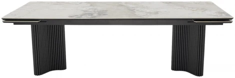 Стол АДАЖИО 240 (320) см цвет ПАНДОРА (PANDORA), керамика / Черный каркас M-City 64409