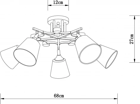 Потолочная люстра Arte Lamp Glassy A5078PL-5BK (220V)