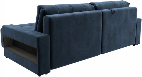 Диван угловой с полками Лига-053 НПБ Лига Диванов (Велюр) арт.128947