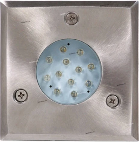 Светильник тротуарный светодиодный Horoz Inci, 1 лампа, белый с никелем и прозрачным