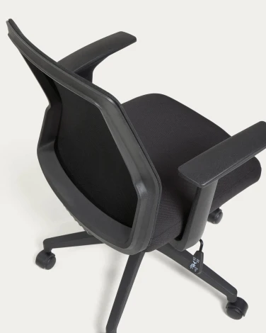 Обеденный стул La Forma (ex Julia Grup) Nasia (Черный/ Пенополиуретан,Пластик,Пена,Полипропилен,Сталь,Фанера)