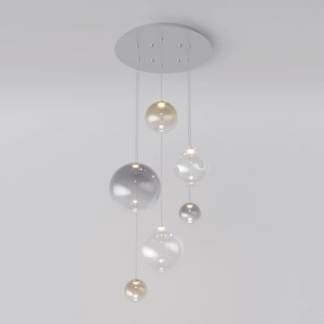 Подвесной светильник каскадный Eurosvet Wonder 50230 LED хром (на проводе)