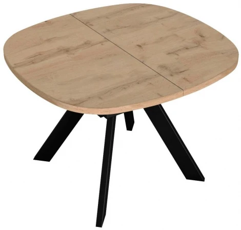 Стол DikLine B110 Дуб галифакс,опоры черные