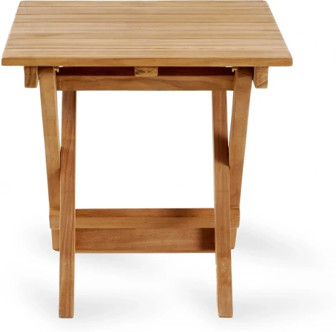 Столик кофейный складной Watsu (Массив тика/Бежевый) ОГОГО Обстановочка! арт.889240