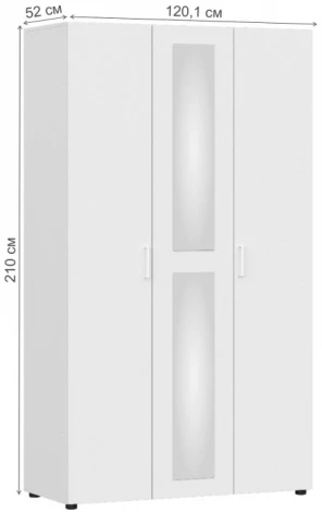 Шкаф Woodville трехстворчатый Валенсия белый текстурный 539288
