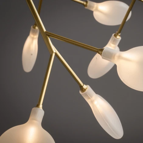 Подвесная люстра Florencia FR5049PL-27G Freya (220V, на тросе, лепестки, ветки)