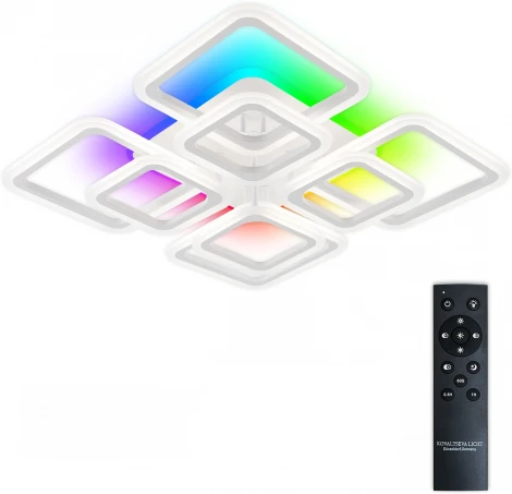 Потолочная люстра светодиодная с пультом ДУ W с RGB, белый, LED Natali Kovaltseva Spektr LED LAMPS 81108/6C