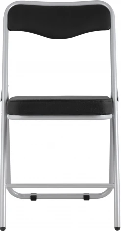 Складной стул Stool Group Джонни экокожа черный каркас металлик УТ000035369