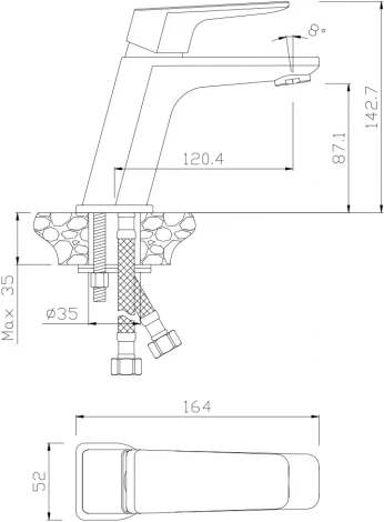Смеситель Olive'S Aragon 10100AN для раковины