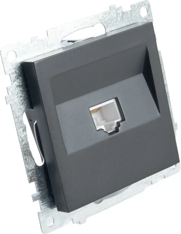 Розетка Ethernet RJ-45 (черный) Stekker Катрин 39613