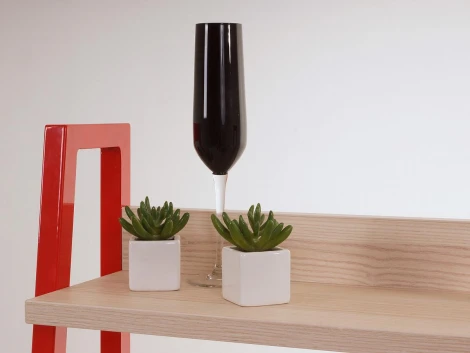 Стеллаж Board малый ОГОГО 331633 (ясень коимбра, красный)