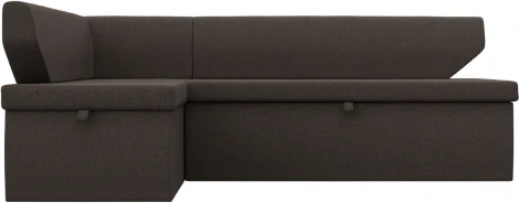 Диван кухонный угловой Омура левый угол (Коричневый/Рогожка) Лига Диванов арт.125896L