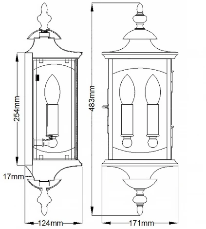 Настенный уличный светильник IP44 Elstead Market Square QN-MARKET-SQUARE-M (220V)