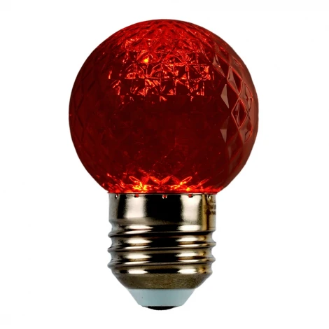 Лампа светодиодная Feron LB-385 52164 шарик красный прозрачный E27 1W 230V