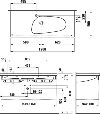 Раковина Laufen Palomba 8.1480.6.000.104.1