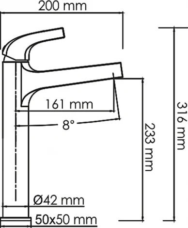 Смеситель Wasserkraft Sauer 7103Н для раковины