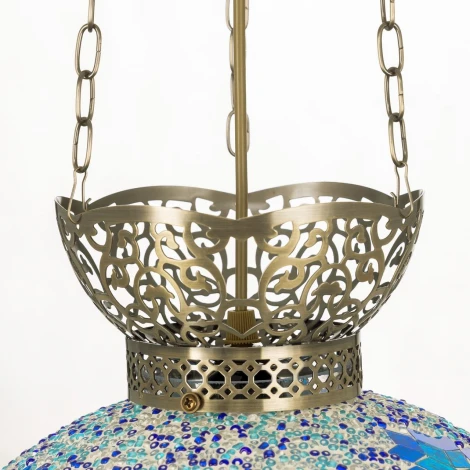 Подвесной светильник с подвесками Citilux Каир CL419126 Мозайка синяя