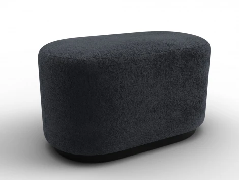 Пуф 007 (ДСП,Фанера/Пластик/Велюр/Темно-серый) Лига Диванов 132381