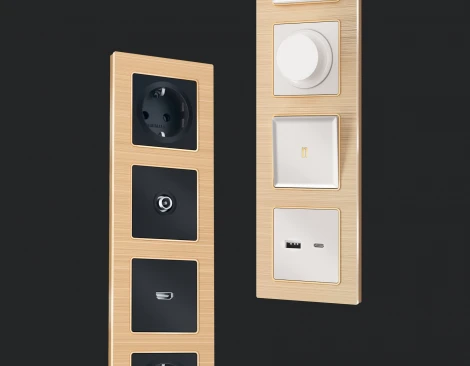 Рамка Ambrella Volt ALFA Platos (Шампань Металл шлифованный) 4-ая AF550304