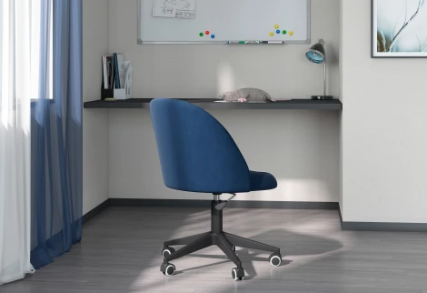 Компьютерное кресло CHAIRMAN HOME 119 (Металл,Пластик,Велюр/Голубой)