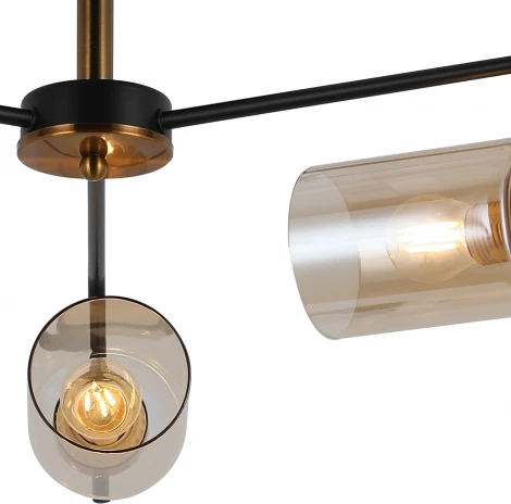 Потолочная люстра на штанге ILLUMICO IL8248-3COU-79 BK GD (220V)