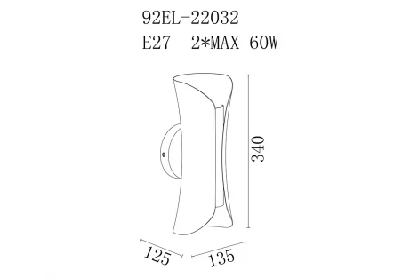 Настенный светильник Garda Decor 92EL-22032
