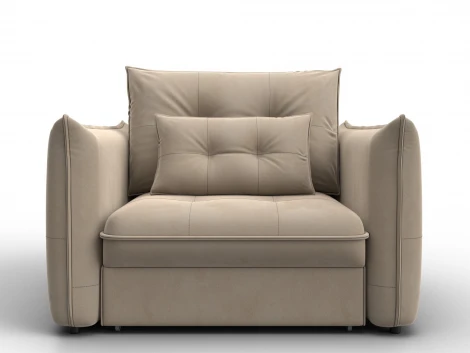 Кресло Лига-100 НПБ (ДСП,Фанера,Велюр/Бежевый) Лига Диванов 136999