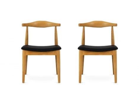 Комплект стульев Maple 2 шт. ОГОГО Обстановочка! 966333 (Массив,Дерево,Экокожа/Коричневый,Черный)