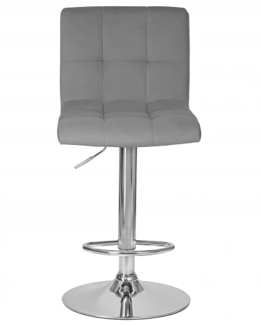 Стул барный DOBRIN CANDY (серый велюр (MJ9-75)) 5006-LM CANDY, цвет сиденья серый (MJ9-75) основания хром