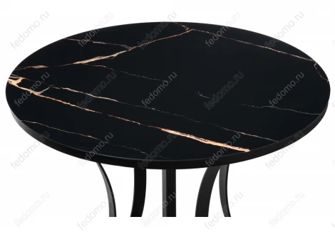 Стеклянный стол Нейтон обсидиан / черный
