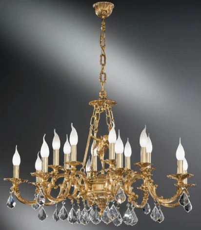 Подвесная большая люстра Nervilamp 700 700/8+8 (220V, на цепи, подсвечник, свеча)