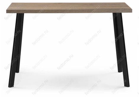 Стол Woodville Тринити Лофт 120 32 мм черный матовый / дуб галифакс табако 451670