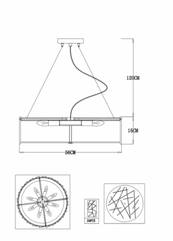 Подвесная люстра Arte Lamp Galatea A1222SP-8CC