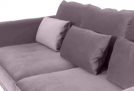 Диван Amsterdam трехместный ОГОГО (арт.664752), (Ткань/Сиреневый)