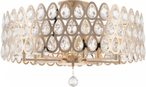 Потолочная люстра хрустальная на штанге Arte Milano Sorrento-1019 371019/8/50/580 GD (220V)