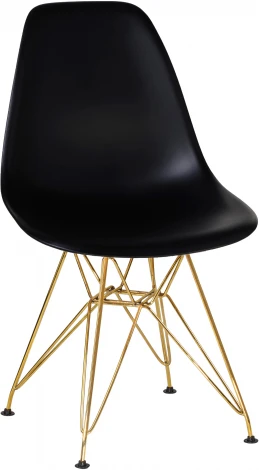 Стул обеденный DSR (ножки золотые, цвет чёрный (B-03))