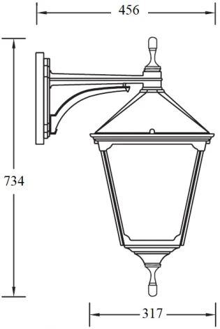 Настенный фонарь уличный Oasis Light QUADRO XL 79902XL Bl (220V, фонарь, IP44)