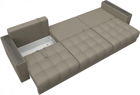 Диван прямой с декором Лига-049 НПБ Лонг Лига Диванов (Экокожа) арт.128432