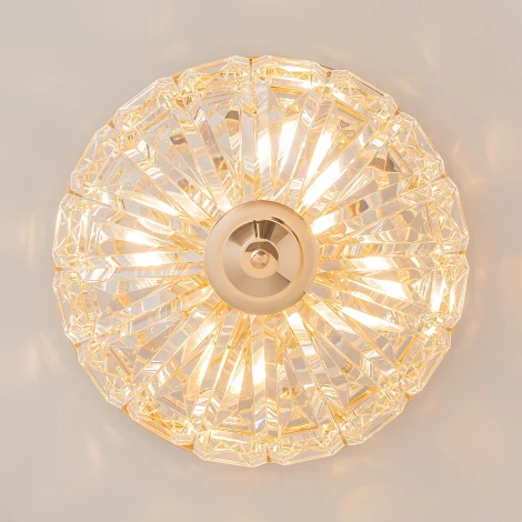 Потолочная люстра буше Maytoni Facet MOD094CL-04G (220V, хрусталь, круглые)