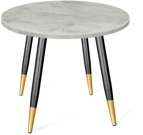 Стол SHT-TU14/МДФ 80 бетон светлый/чёрный муар/золото от фабрики Sheffilton