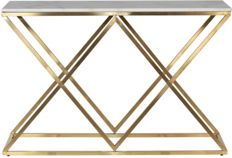 Консольный стол Garda Decor 47ED-CST026GOLD (Золото/Белый мрамор)