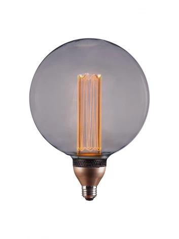 Лампочка светодиодная диммируемая прозрачный/серый шар E27 8W Hiper Vein HL-2253