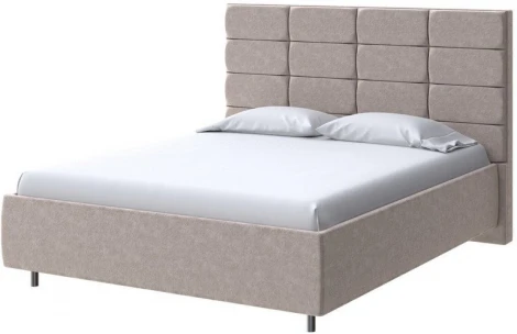 PROxSON Кровать Shapy без основания (Ткань: Велюр Gratta 2 Латте) 200x190