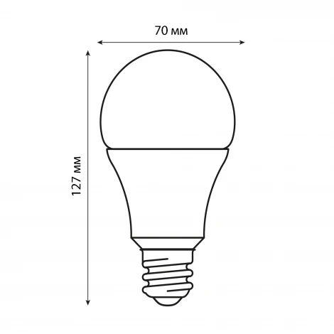 Лампа светодиодная матовая, белый свет 4000K Volpe Optima LED-A70-22W/4000K/E27/FR/SLS
