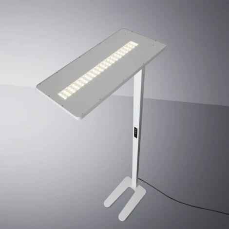 Торшер светодиодный диммир. полного спектра Novotech Studi 359545 LED белый IP20 LED 50W+50W 4000K 6500Лм (регулировка яркости, 220V, выключатель)