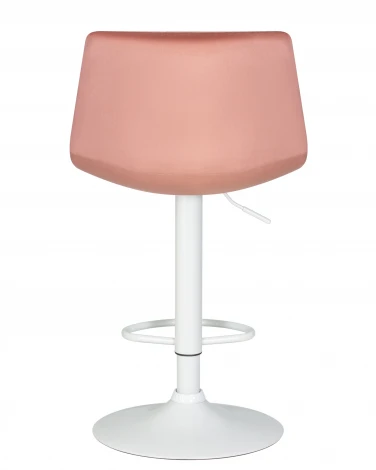 Стул барный TAILOR WHITE (пудрово-розовый велюр (MJ9-32))