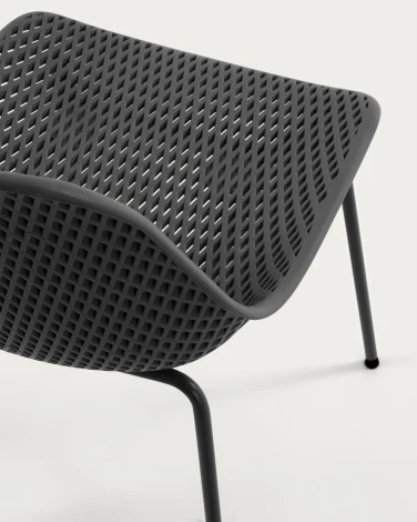 Обеденный стул La Forma (ex Julia Grup) Quinby (Серый/ Металл,Пластик,Полипропилен,Сталь)