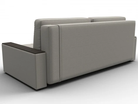 Диван прямой с декором Лига-096 НПБ (ДВП,ДСП,ЛДСП,Брус,Фанера/Пластик/Рогожка,Экокожа/Бежевый,Коричневый) Лига Диванов 132567